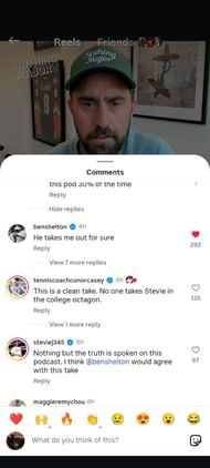 Shelton's reaction to Johnson's bold claim on Instagram (Source: Instagram/nothingmajorshow)